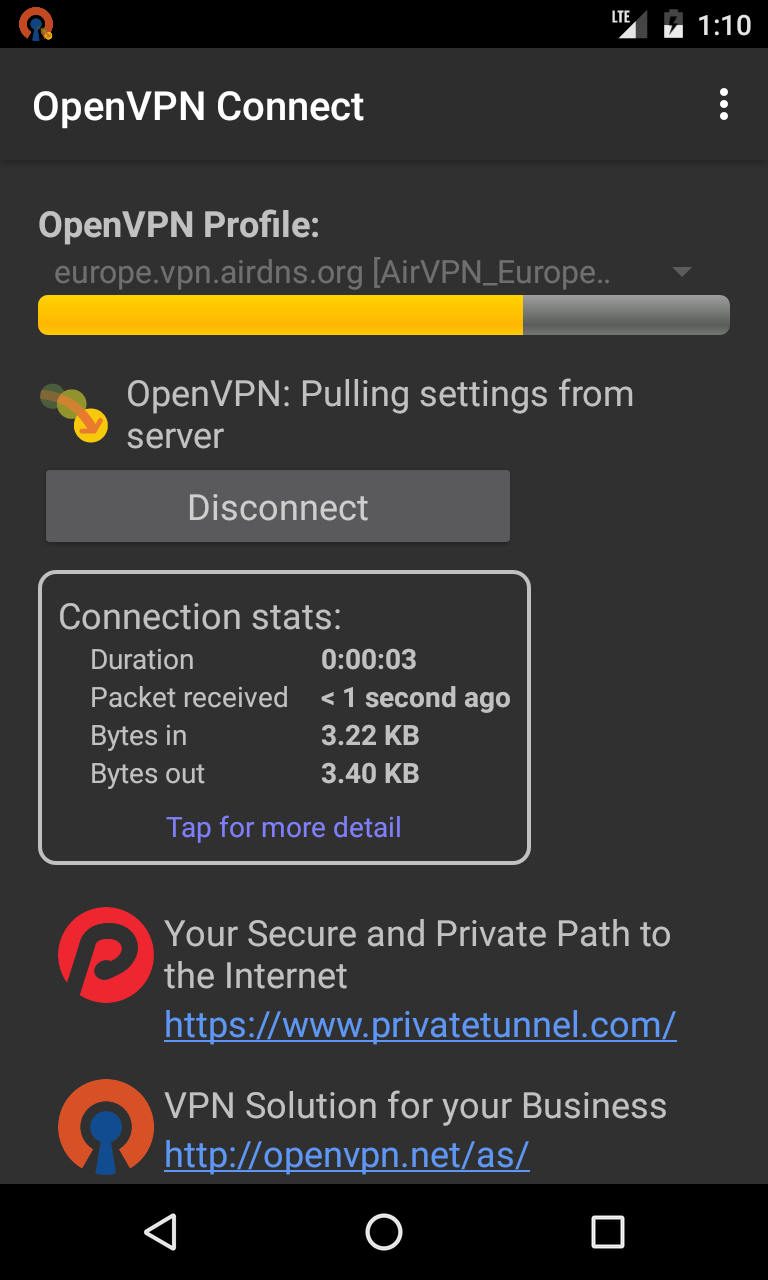 openvpn connect apk descargar gratis